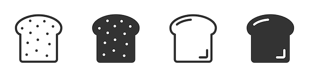 Slice of bread icon Vector illustration