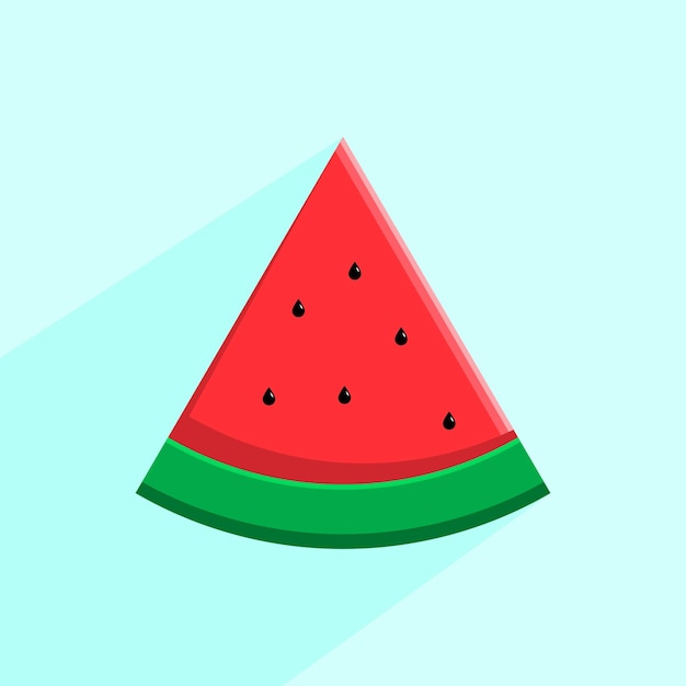 Vector slice of fresh watermelon