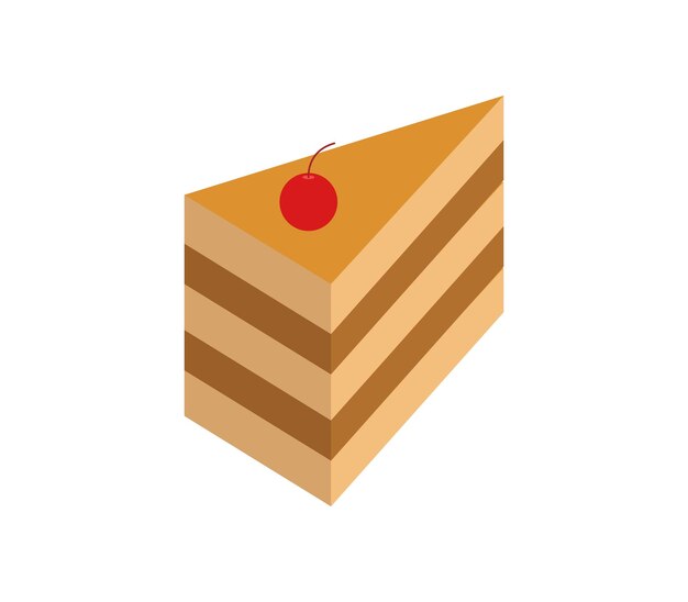 Slice of isometric cake