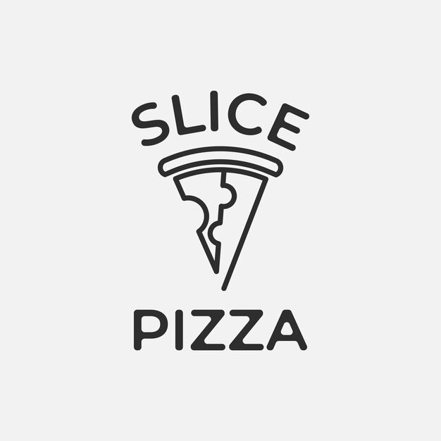 slice pizza logo simple icon design