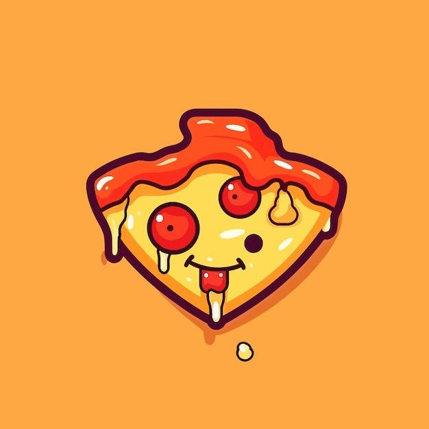 Illustrazione vettoriale di una fetta di pizza