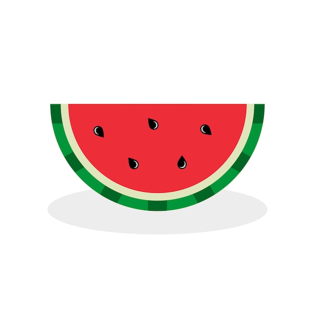 Vector slice of watermelon cartoon icon