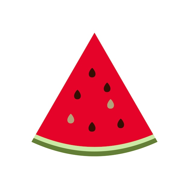 Slice of watermelon icon Summer fruit symbol Sign vegetarian food vector