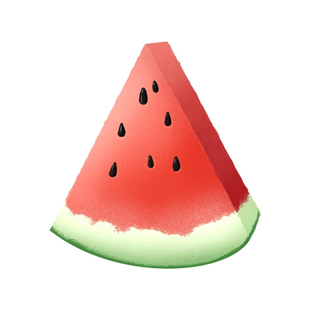 Slice of watermelon isolated on a white background