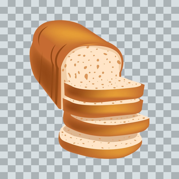 sliced bread fresh staple food png design