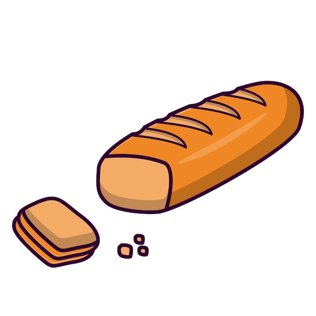 Vector sliced bread