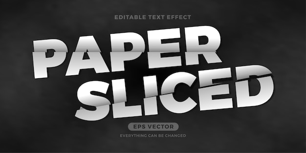 Sliced editable text effect 