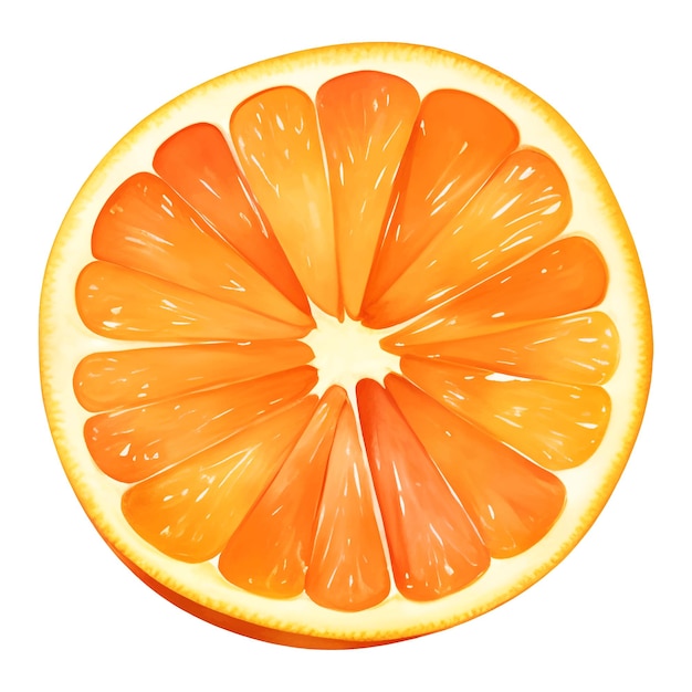 Vector sliced orange fruit isolated hand drawn painting illustration