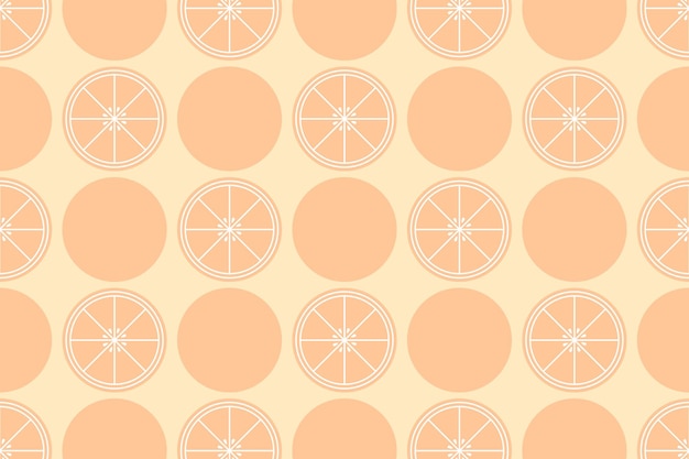 Vector sliced orange fruit pattern background