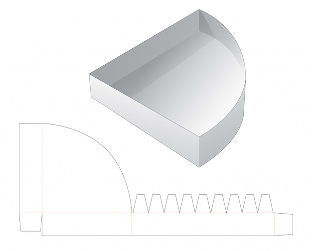 スライスされたピザ型トレイダイカットテンプレートデザイン