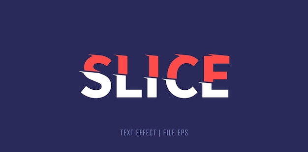 sliced text effect razor sliced text Slice style typography design