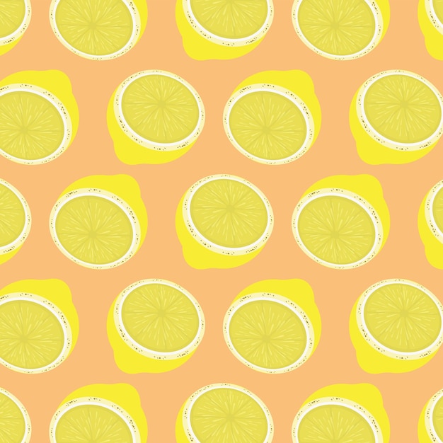 Vector sliced of yellow lemon piece