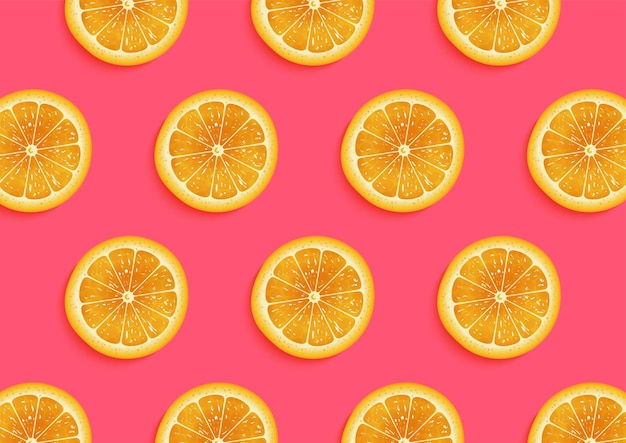 Slices of fresh orange for summer background