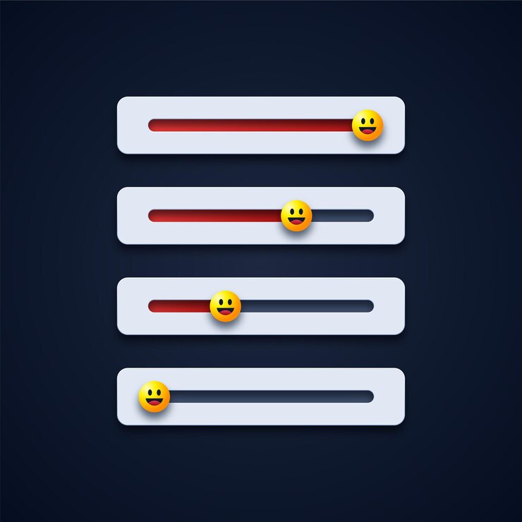Vector slider smile for social media