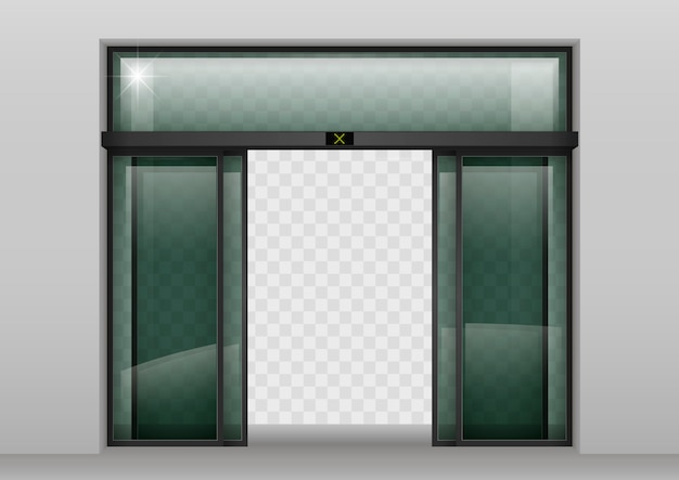 Sliding glass automatic doors