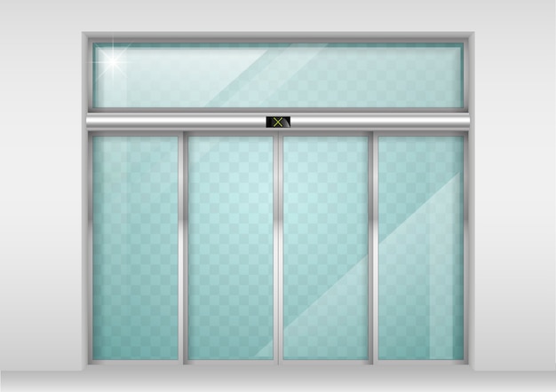 Vector sliding glass automatic doors