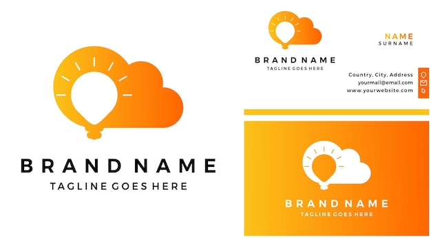 Slim cloud-logo met visitekaartjeontwerp