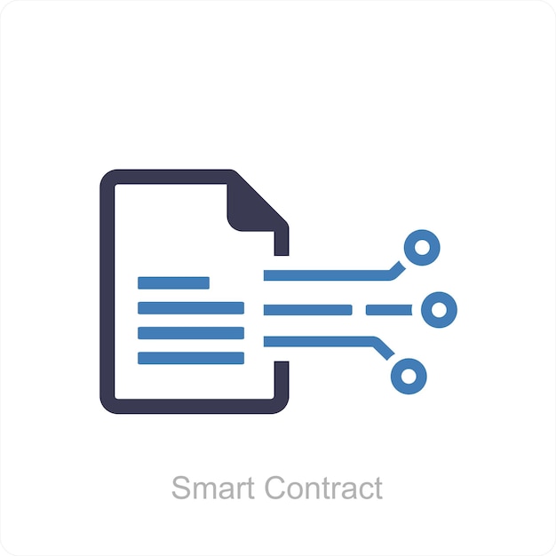 Slim contract en overeenkomst pictogram concept