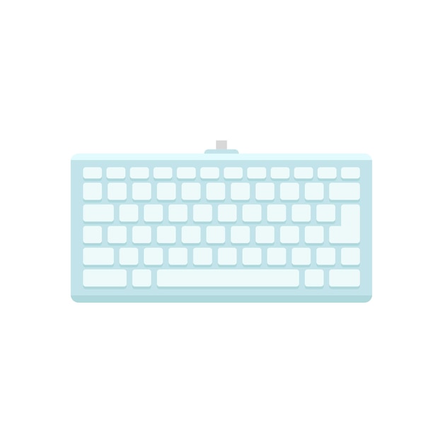 Slim toetsenbordpictogram Vlakke afbeelding van slim toetsenbord vectorpictogram dat op witte achtergrond wordt geïsoleerd