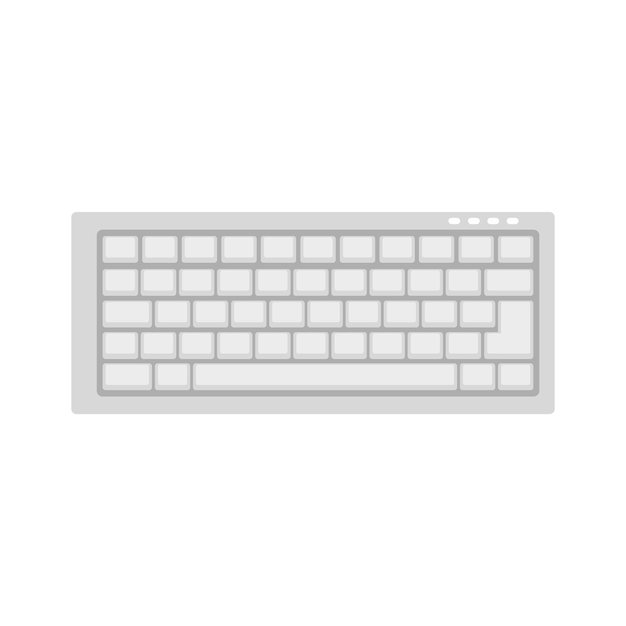 Slim toetsenbordpictogram Vlakke afbeelding van slim toetsenbord vectorpictogram voor webdesign