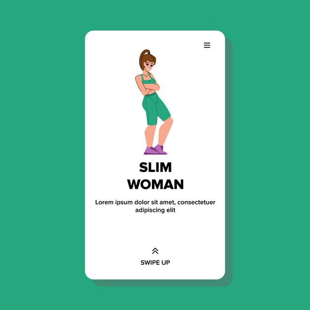 Slim woman vector