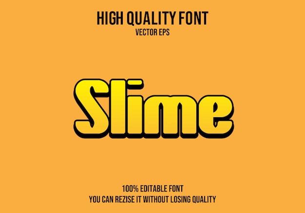 Slime editable text Effect