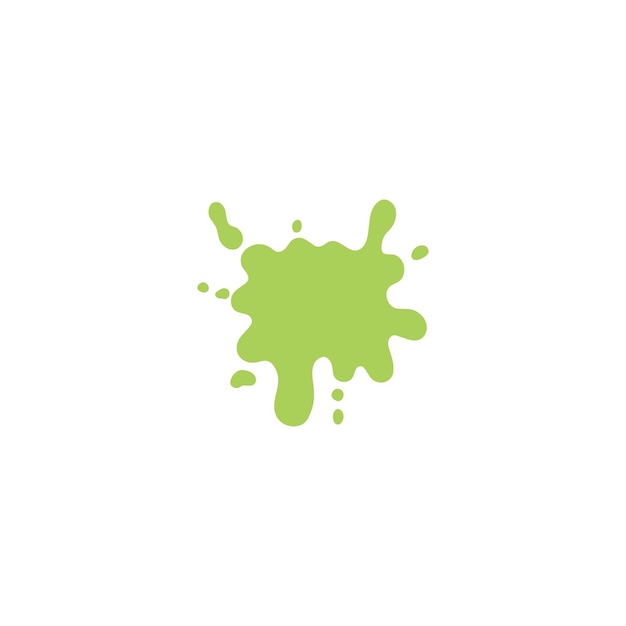 Vector slime green splash set splash