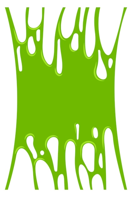 Vector slime shape green toxic blob cartoon goo