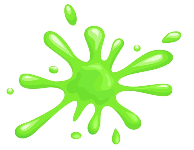 Slime splashes vector art and illustration realistic green slime graphic concept for your design