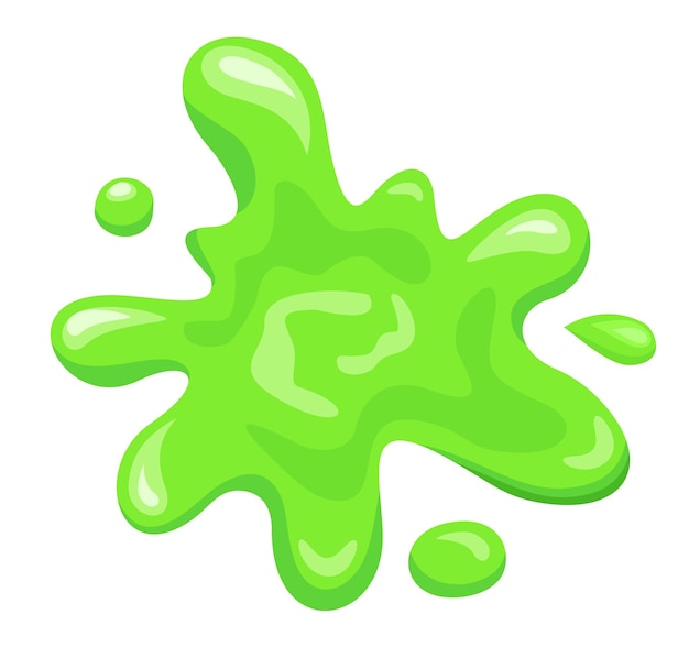 Slime splashes vector art and illustration realistic green slime graphic concept for your design