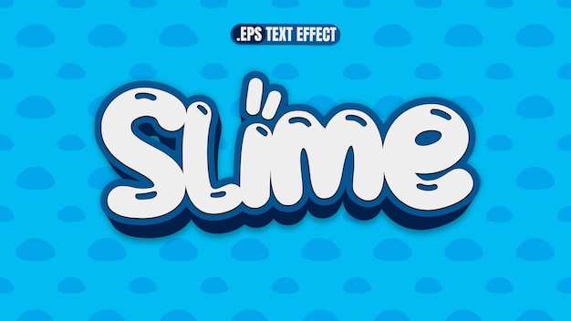 Vector slime text effect