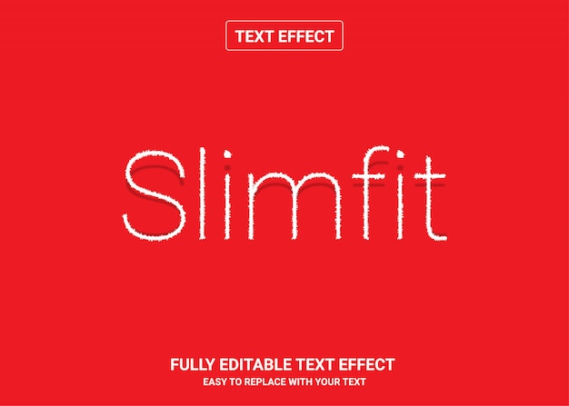 Slimfit bewerkbaar tekststijleffect