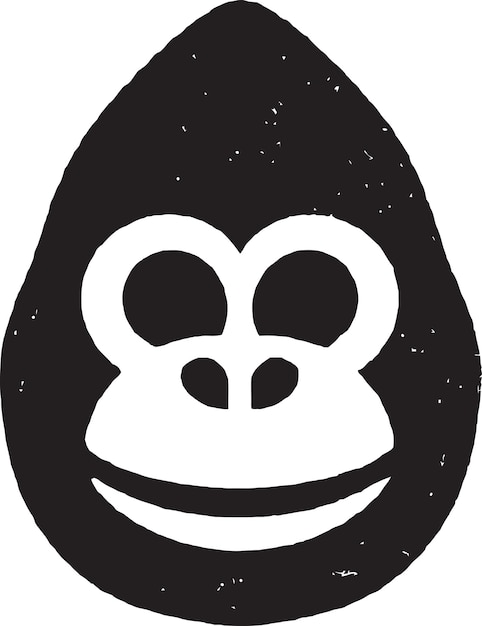 Slimme Gorilla Vector Icon Design Graphic