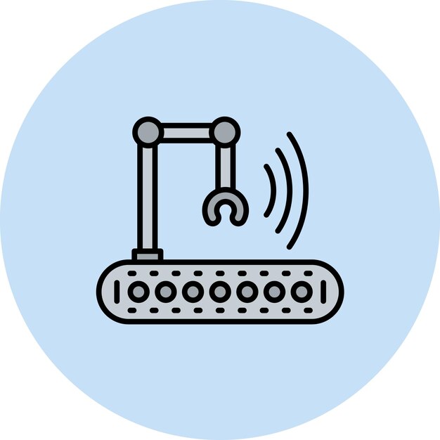 Slimme robotvlakkige illustratie