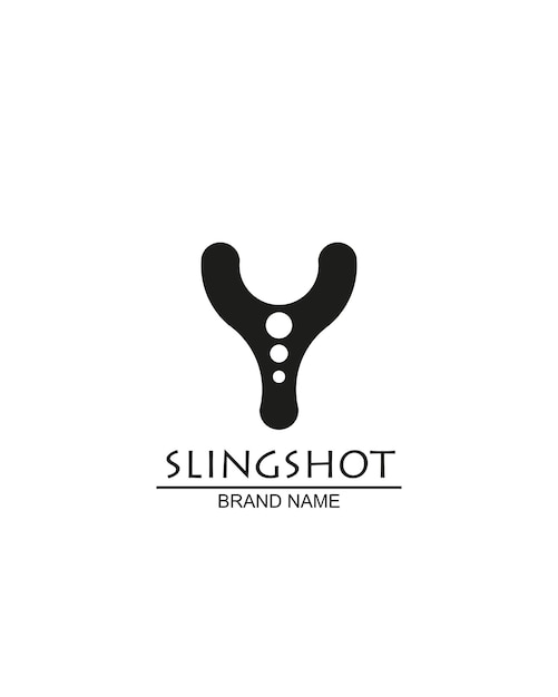 Vettore slingshot semplice logo o icona vettoriale