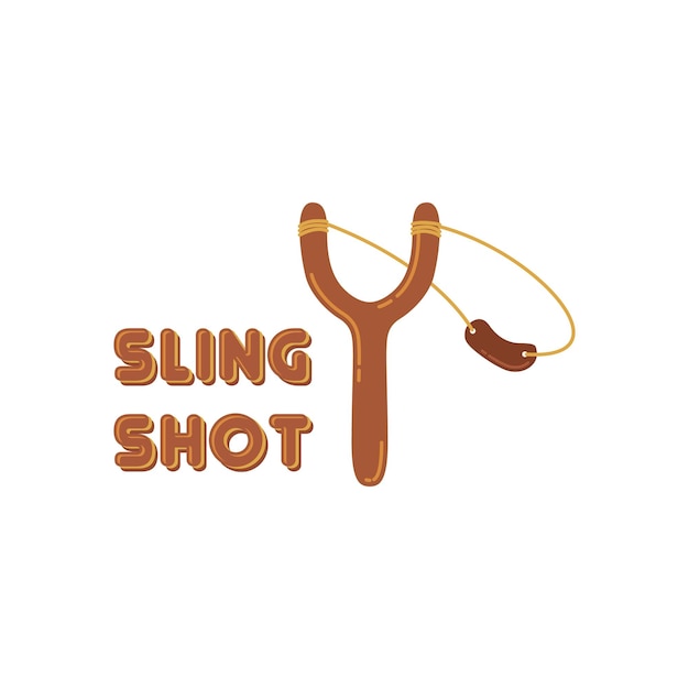 Slingshot Vector For Children's Toys Logo