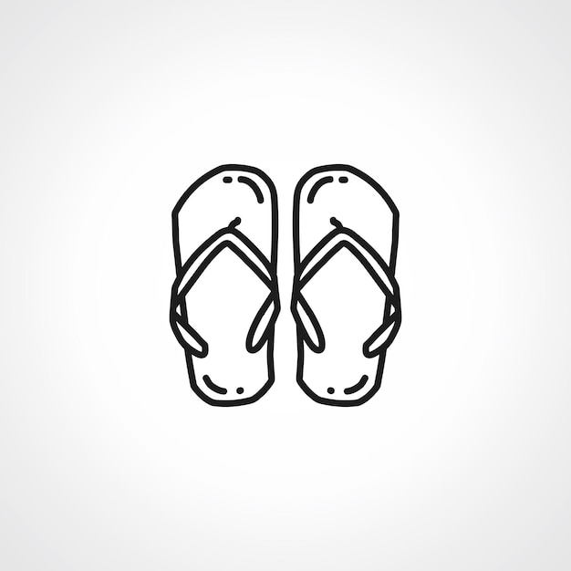 slippers line icon beach slippers outline icon