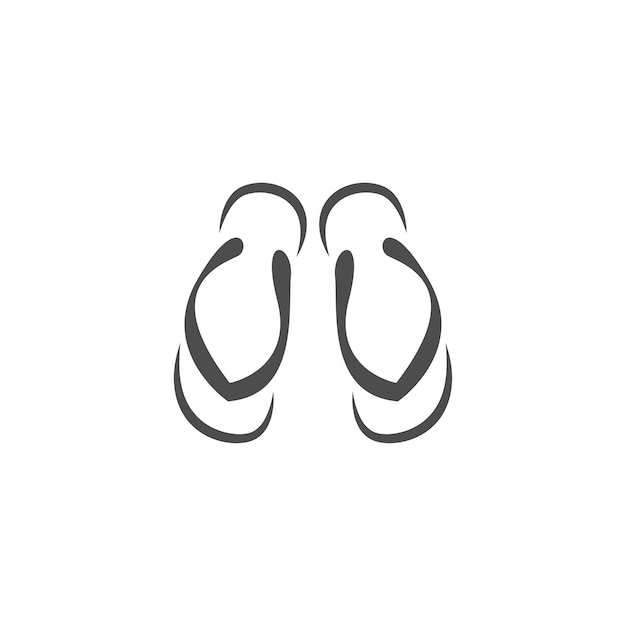 Vector slippers logo ontwerp illustratie pictogrammalplaatje
