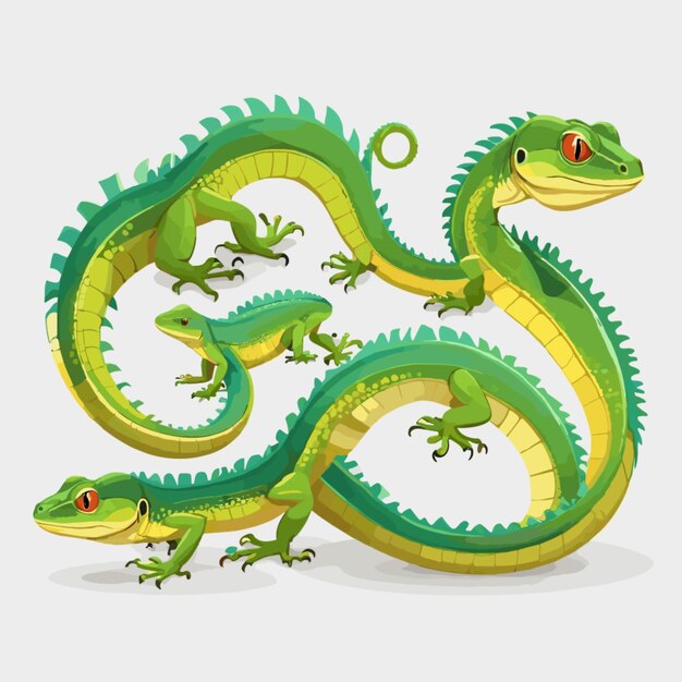 Slithering lizard vector