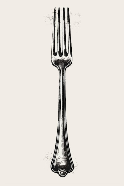 Vector sliver fork illustration