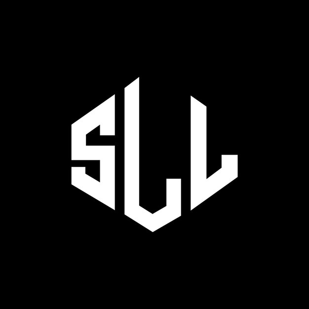 SLL letter logo ontwerp met veelhoek vorm SLL veelhoek en kubus vorm logo ontwerp SLL zeshoek vector logo sjabloon witte en zwarte kleuren SLL monogram bedrijf en vastgoed logo