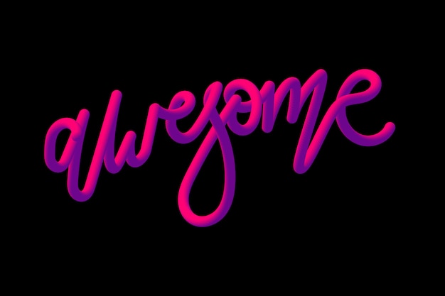 Vector slogan awesome graphic   fashion lettering calligraphy