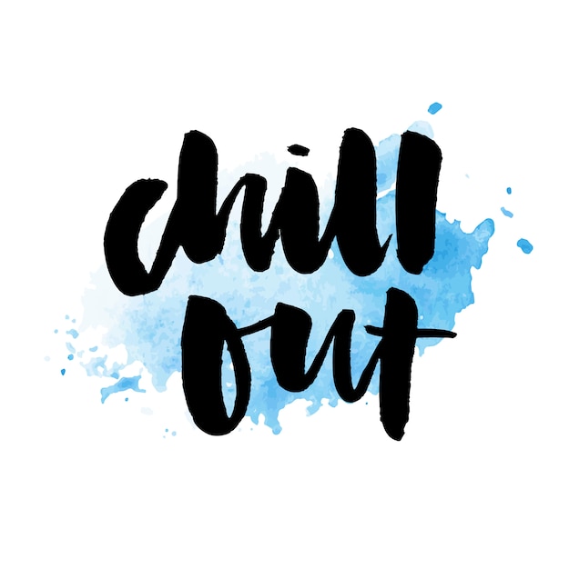 Vettore slogan chill out frase