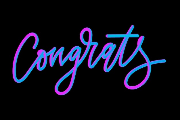 Slogan Congrats belettering kalligrafie