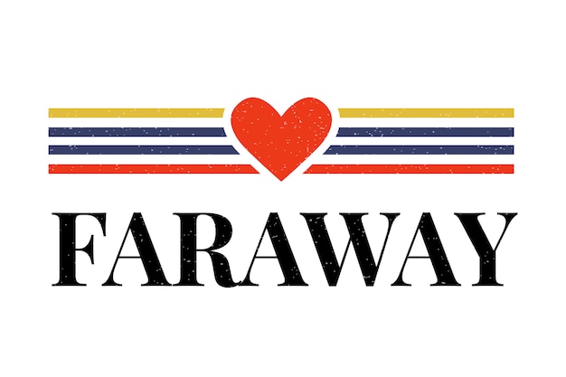 Slogan FaRAWAY zin grafische Print Fashion belettering kalligrafie