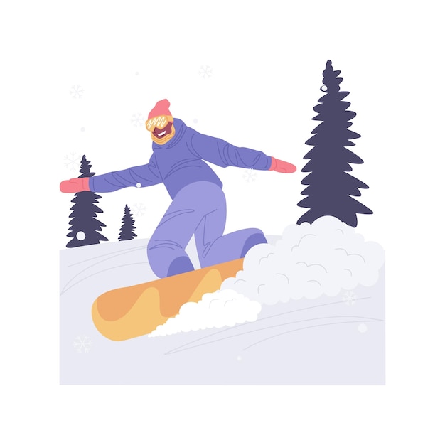 Vector on the slope isolated cartoon vector illustrations