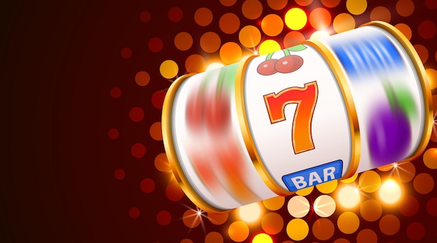 Slot machine coins wins the jackpot. 777 big win casino