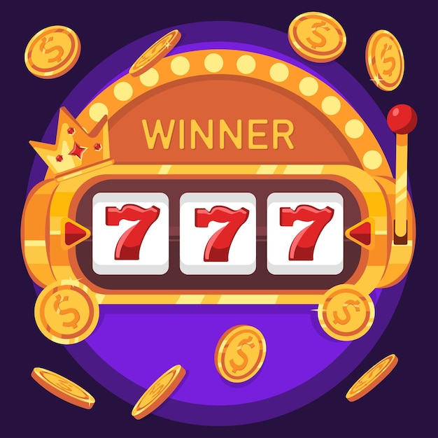 slot machine with jackpot poker 777 golden simple vector illustration of a slot machine