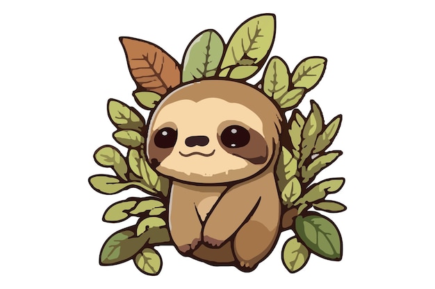 Vector sloth baby vector illustration