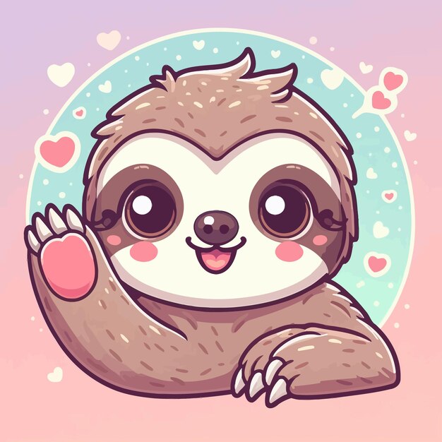 Vector sloth cute vector